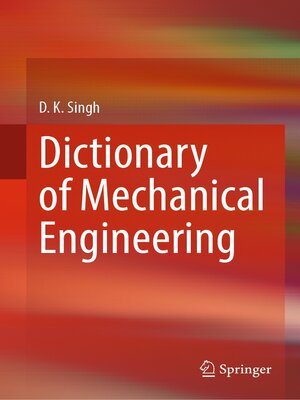 cover image of Dictionary of Mechanical Engineering